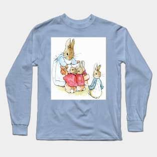 Mrs. Rabbit Warns About The Garden - Beatrix Potter Long Sleeve T-Shirt